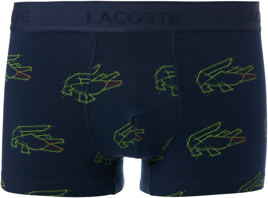 Lacoste mens Cotton Stretch Print Animation Trunks