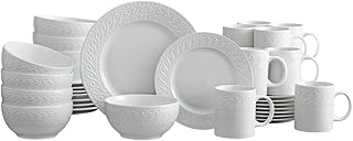 Pfaltzgraff Sylvia 32 Piece Dinnerware Set, Service for 8, White