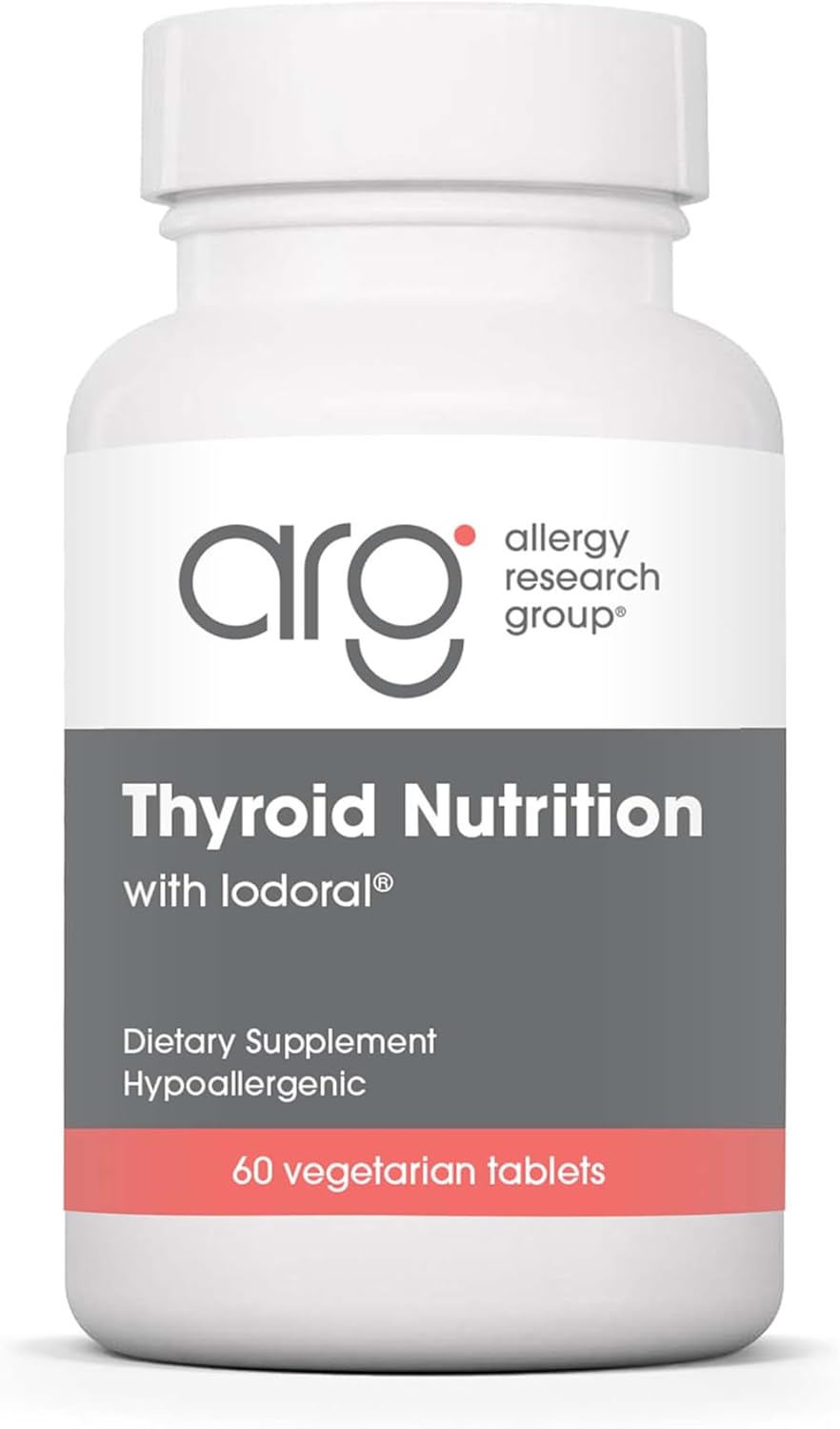 Allergy Research Group Thyroid Nutrition with Iodoral - Thyroid Support for Men & Women, Thyroid Complex Supplement, Thyroid Health, Iodine - 60 Count