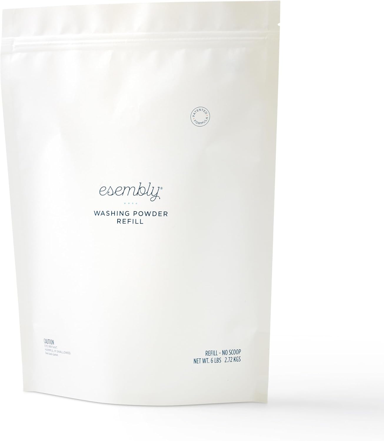 Esembly Laundry Washing Powder – HE Mineral Based Detergent for All Household Laundry and Cloth Diapers – Patented, Fragrance-Free, EWG Verified, Earth-Friendly, (6lb Refill Bag No Scoop)