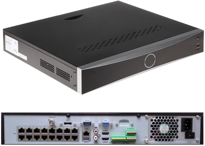 32 Channel 1U 16 POE AcuSense 4K NVR Network Video Recorder with Facial Recognition Compatible with 32 X IP Cameras, Support 4 X 10TB HDD(No HDD)(International English Version) 7732NXI-I4/16P/S