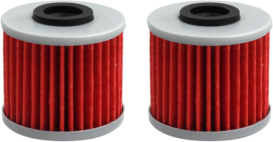 AHL 2 Pcs Oil Filter 15412-MGS-D21 Compatible with HONDA NC700X DCT 2012-2018/CTX700N DCT 2014-2018/SXS1000M3 Pioneer 1000 2016-2019 15412-MGS-D21