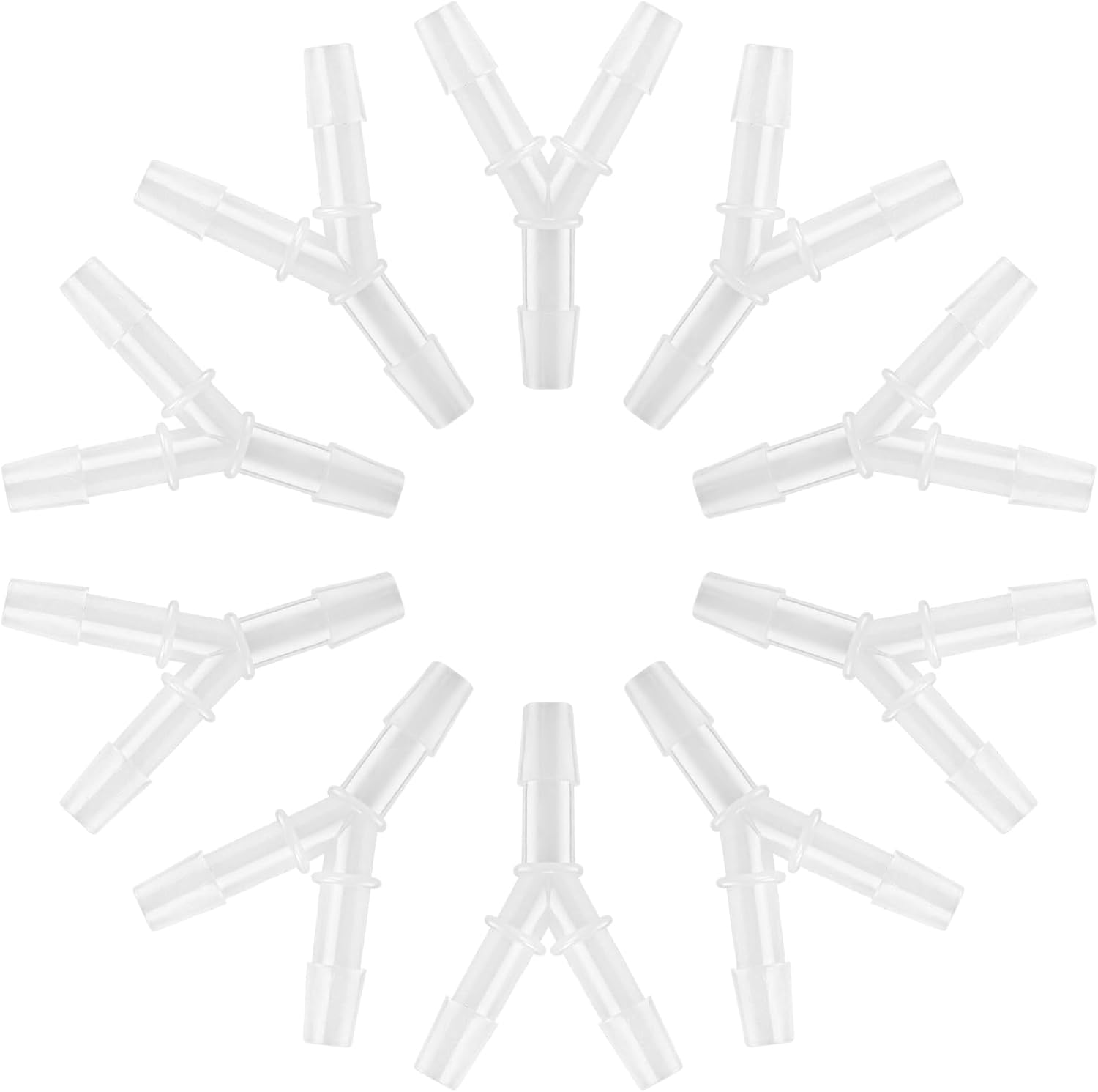 Oxygen Tubing Connectors Y Splitter (10 Packs) - Oxygen Therapy Cannula Connector Compatible with Standard Oxygen Tubing, Ideal for Home and Medical Use