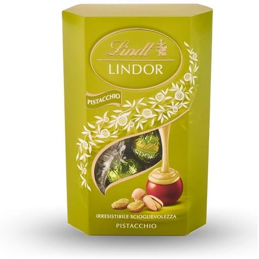 Lindt Lindor Pistacchio Milk Chocolate pralines Filled with Pistachio Cream 200g