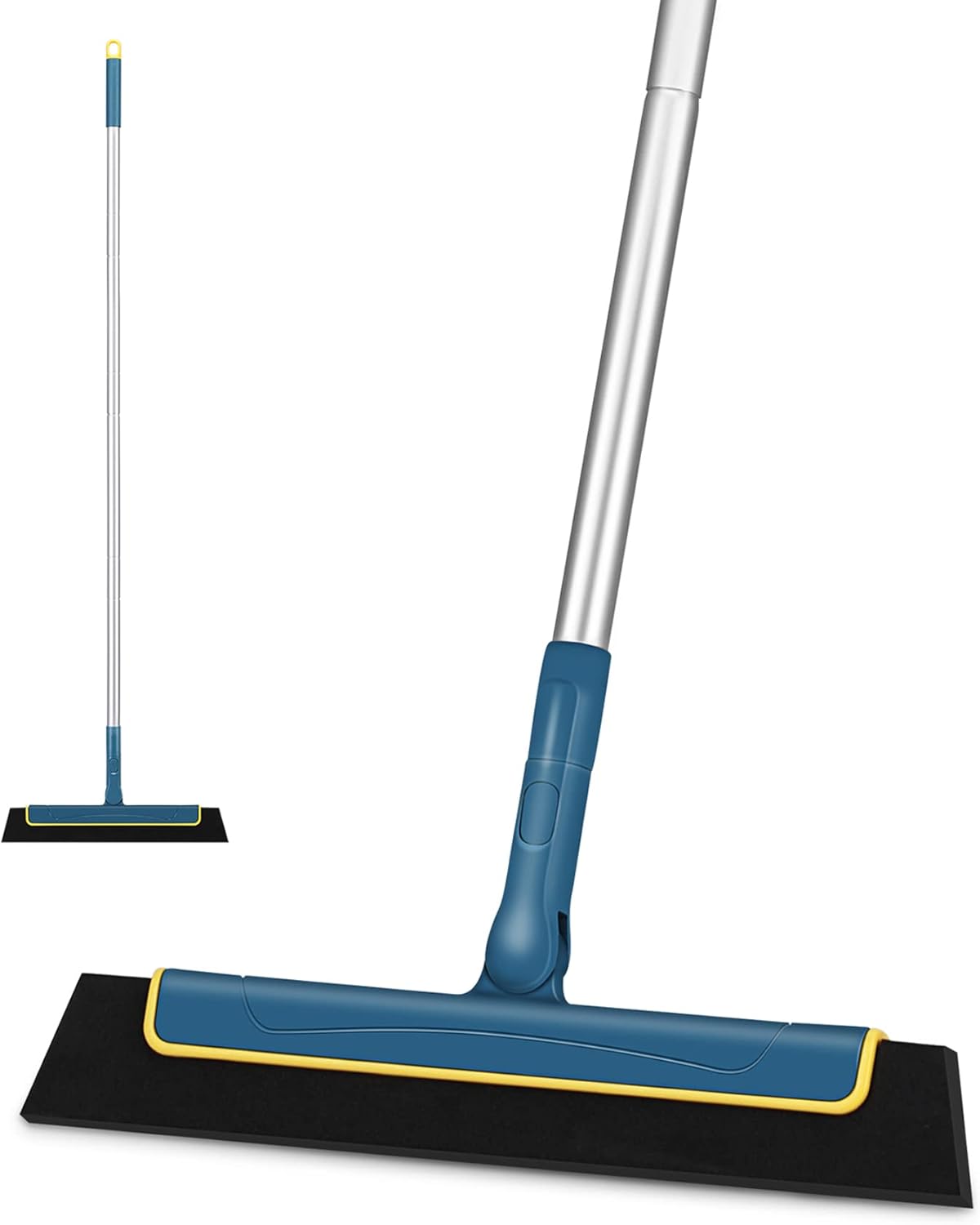 CLEANHOME Shower Scraper with long handle,Professional Water Squeegee，adjustable and removable (53 inches), can clean water, pet hair, good helper for bathroom floors, windows, mirrors and tiles