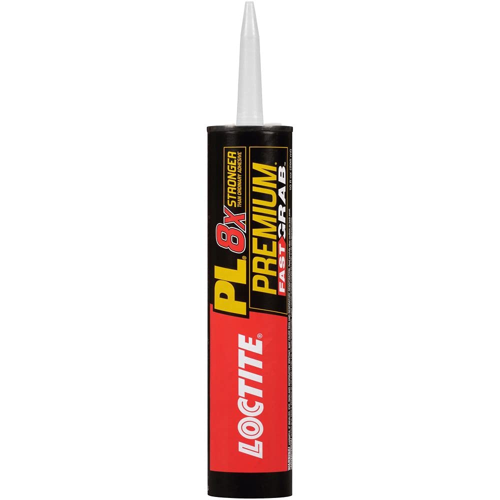 Loctite PL Premium Fast Grab Polyurethane Construction Adhesive, Gray, 10 fl oz Cartridge, 1 Pack
