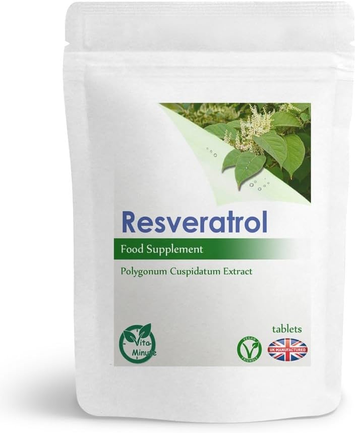Resveratrol 1000mg - 100 Tablets (Vegan) Japanese Knotweed, Blood Health, Cartilage, Liver Support