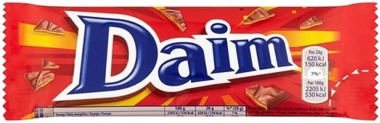 Daim Chocolate Bars 28g (Box of 36) Delicious Tasty And Twisty Treat Gift Hamper For Birthday,Christmas Sold By Kidzbuzz