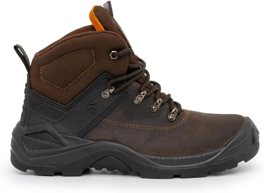 Xpert - Warrior S3 Safety Boots. Lace Up Steel Toe Cap Shoes, Comfortable And Water Resistant Boots For Men. S3 Rating With Midsole Design For Safety and Ankle Support