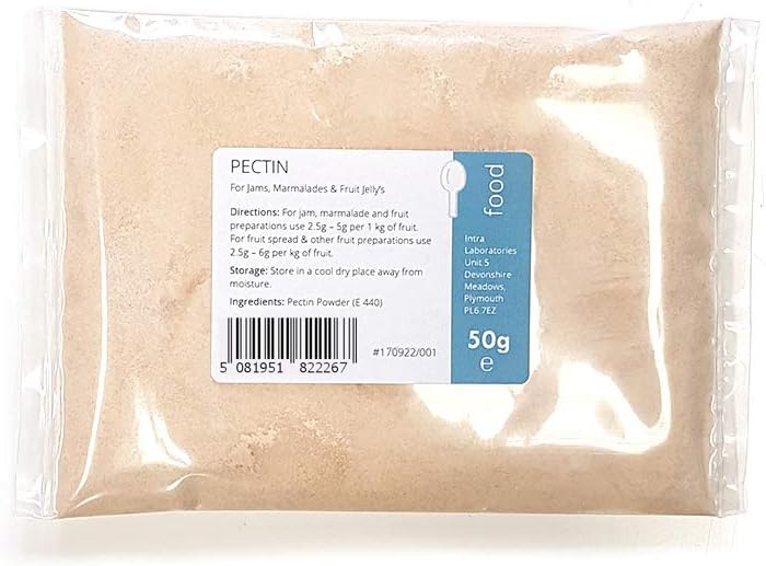 Pectin Powder 50g - Perfect for Jams, Chutneys, Fruit Marmalade, Jelly & Cakes. Pure Food Grade Premium Quality Pectin