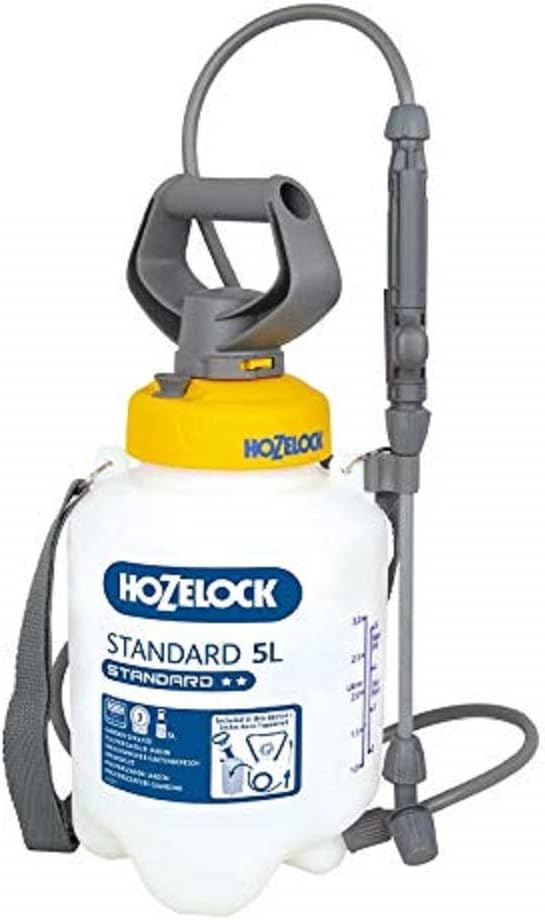 HOZELOCK - Pressure Sprayer Standard 5L : Versatile, Easy-to-use Sprayer, Ideal for Water-based Solutions (Insecticides, Fungicides, Weedkillers, Fertilisers), 20cm Lance [4230 0000]