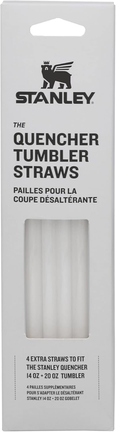 Stanley Quencher Tumbler Straws for 14 or 20 oz | Reusable Replacement Straws for Tumbler with Handle | Stainless Steel Drinking Cup Accessory | BPA-Free | No Color