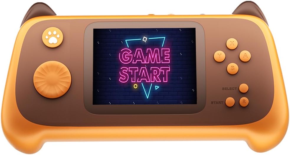 Handheld Retro Game Console Built-in 400 Games, Travel-friendly Gaming Console with Rechargeable Battery, Plug and Play Video Game Console for Kids Adults, Handheld Game Console for Boys Girls
