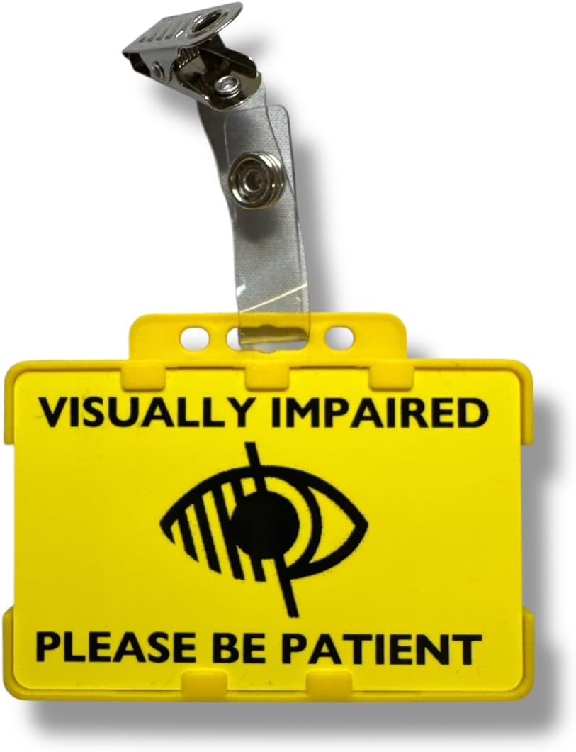 Visually Impaired ID Card/Badge with Crocodile Clip