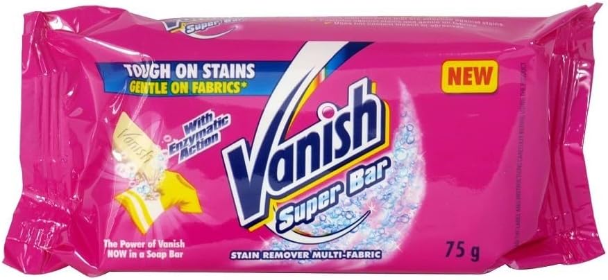 Vanish Super Soap Srain Remover Bar - Multi Fabric Stain Remover For Colours or White Wash 75g