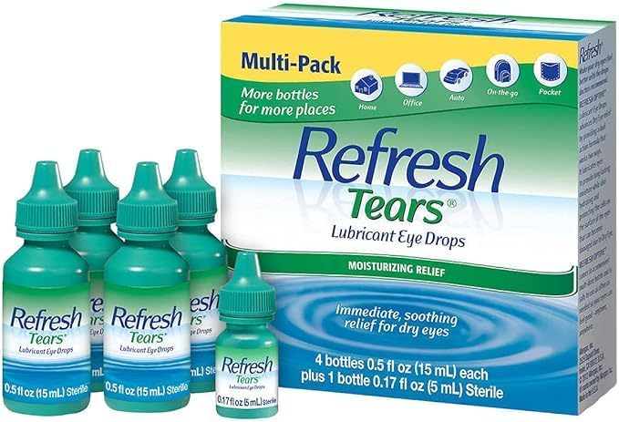 Tears Lubricant Eye Drops 4x15 ml, 1x5 ml Multipack (Extra Protective Seal Added Guaranteed)