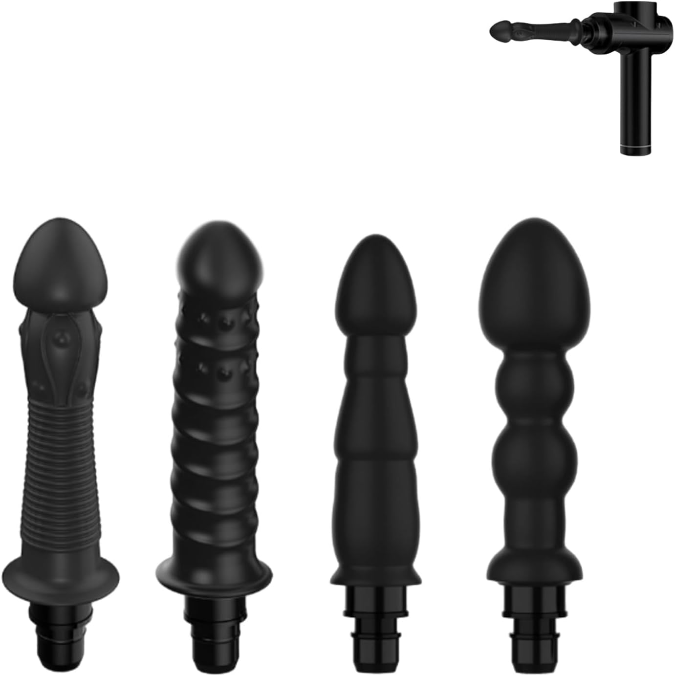 NUHUi 4 x Electric Massage Fascia Gun Attachments Muscle Massager Gun Accessorie for Neck Legs Back Part fit for 12-13mm Hole Massage Gun