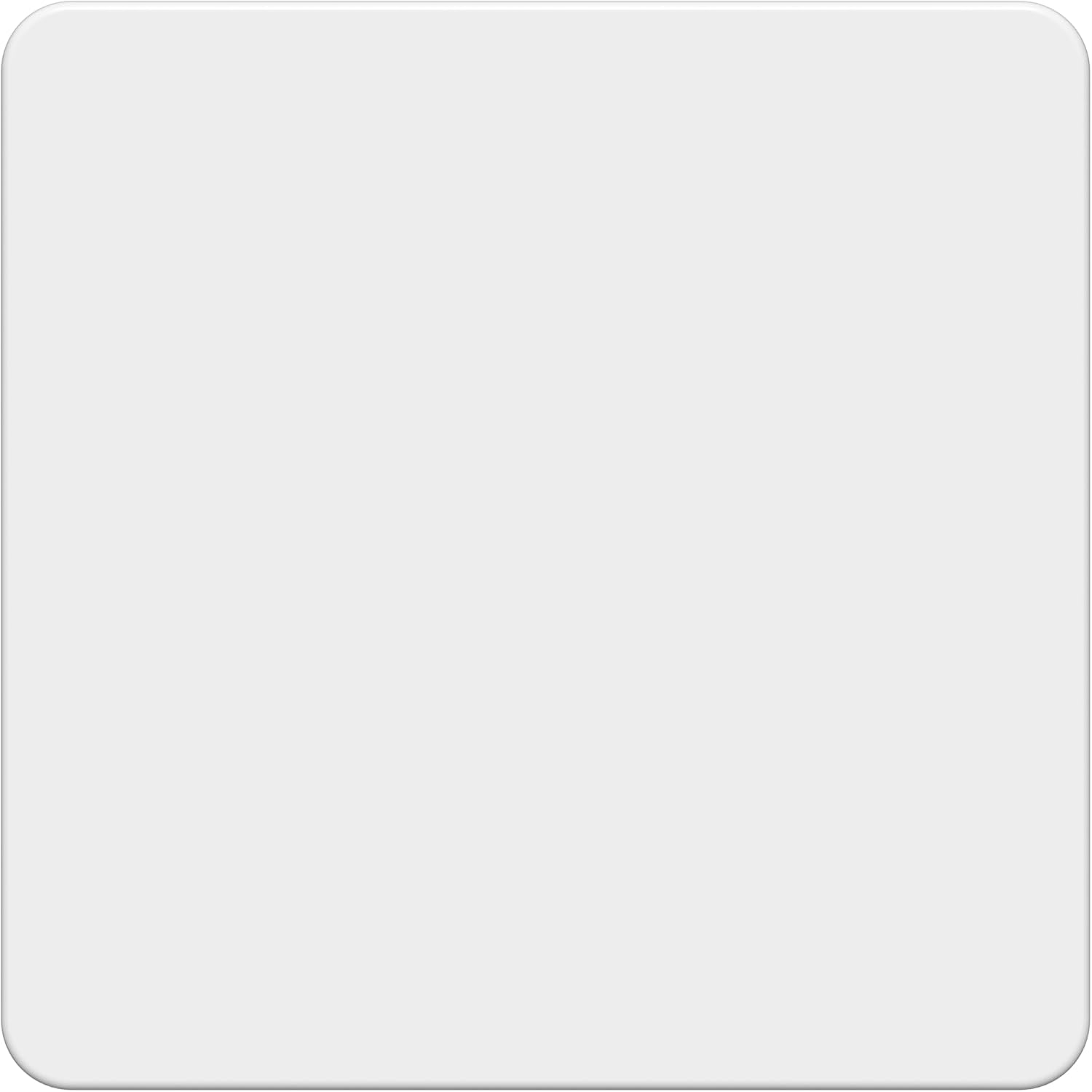 LIDER Screwless 1-Gang Blank Faceplate, Blank Plate, Round Edges, White