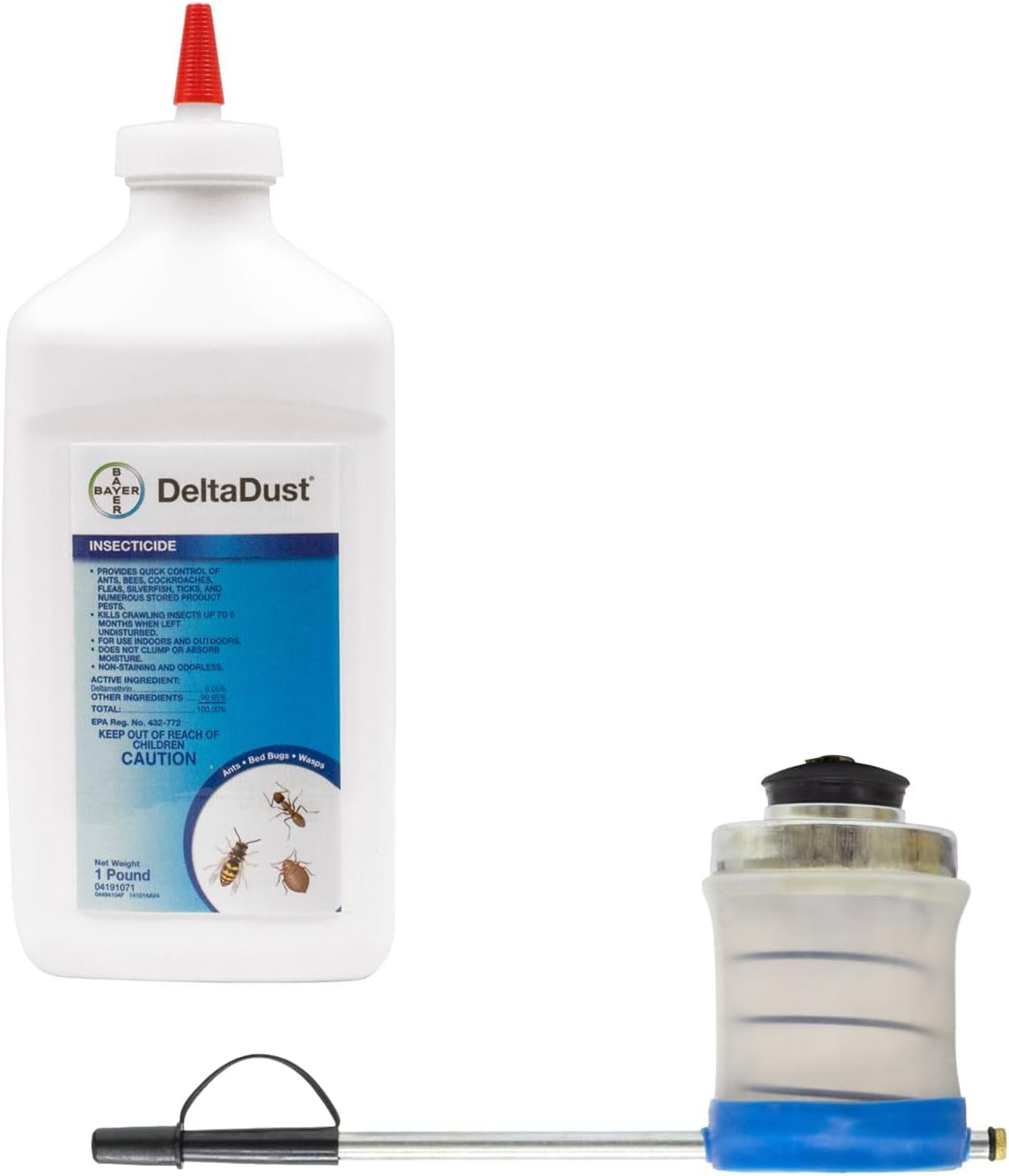 DeltaDust 1lbs + 5 inch Clear Puffer