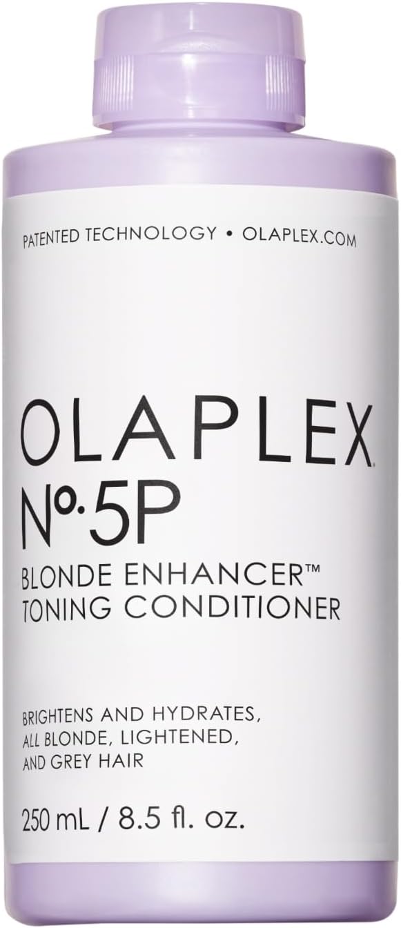 Olaplex No. 5P Blonde Enhancer Toning Conditioner, Brightens All Blonde, Lightened, & Grey Hair, Repairs, Protects & Hydrates All Hair Types, 250 ml