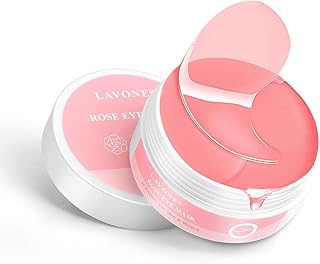 Eye Mask-30 Pairs Rose Under Eye Patches Skin Care Products,Eye Masks Skincare for Dark Circles and Puffiness, Reduce Wrinkles, Eye Bags and Fine Lines, for Women and Man
