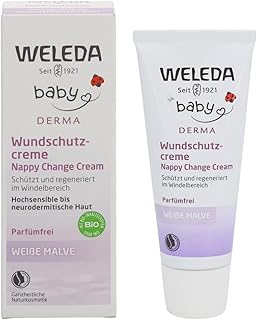 Weleda Baby White Mallow Diaper Care Cream, 1.7 Fluid Ounce, Fragrance Free Plant Rich Protection with White Mallow, Pansy, Sesame and Coconut Oils