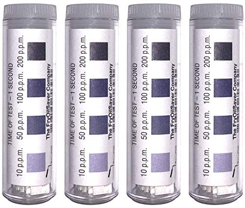 Chlorine Test Strips for Restaurants & Food Services, 4 x Vial of 100 Sanitizer Testing Kits, Precise Bleach Test Strips, 0-200 PPM Testing Kit for Sanitizing Solutions by FryOilSaver Co. FMP 142-1362