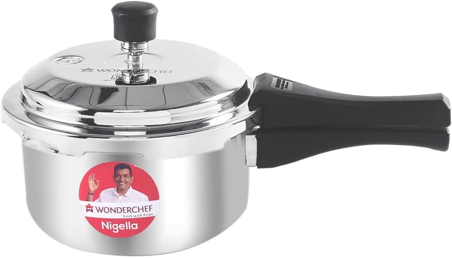 Wonderchef Nigella Tri-Ply Outer Lid Pressure Cooker, 5 Years Warranty3LSilver