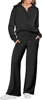 ANRABESS Women 2 Piece Outfits Sweatsuit Oversized Sweatshirt Sweatpants Tracksuit Sweat Lounge Matching Set 2024 Fall Trendy