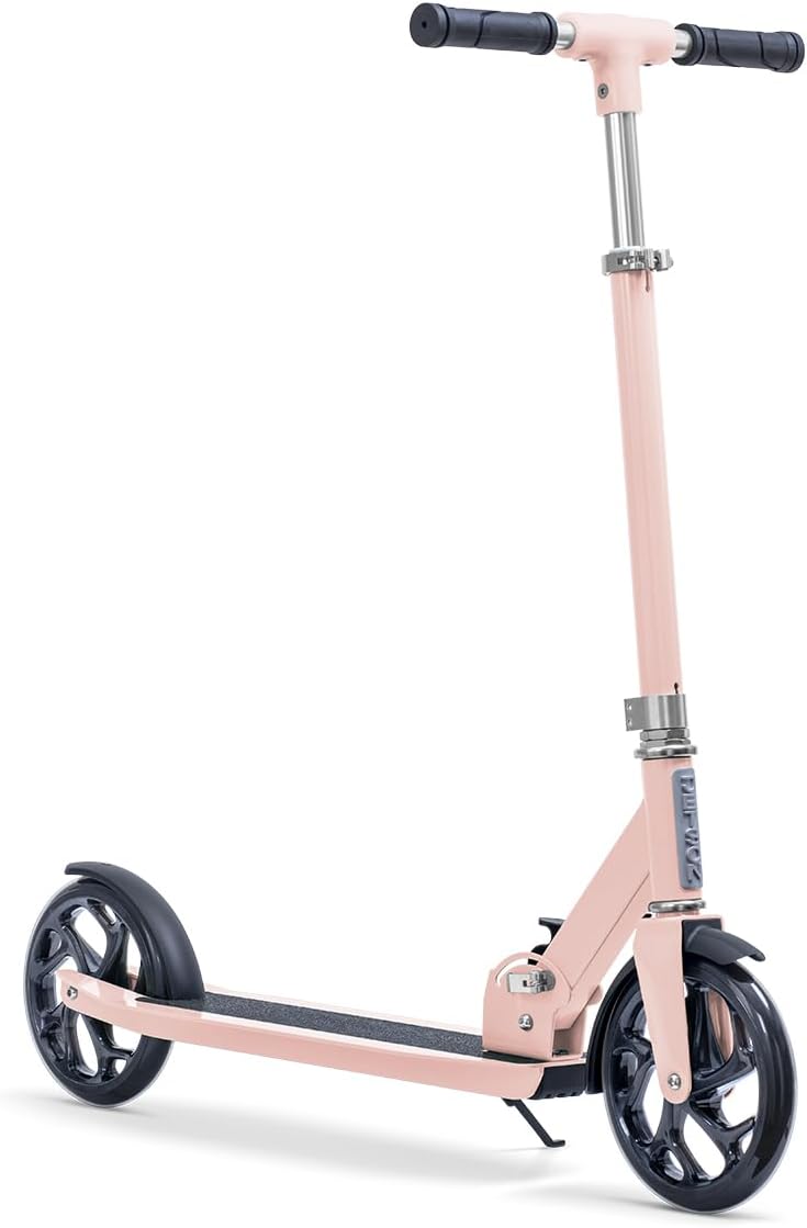 Jetson 2-Wheel Kick Scooter, Sturdy Wide Deck, Height Adjustable Handlebar, Rear Brake, Easy-Folding Mechanism, 8 inch wheels