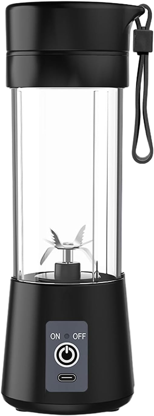 Portable Blender,380mL Mini Blender Smoothies Shakes,Personal Blender with Rechargeable USB Type-C,6 Blades 3D Superb Mixing for Home/Office/Gym,Outdoor