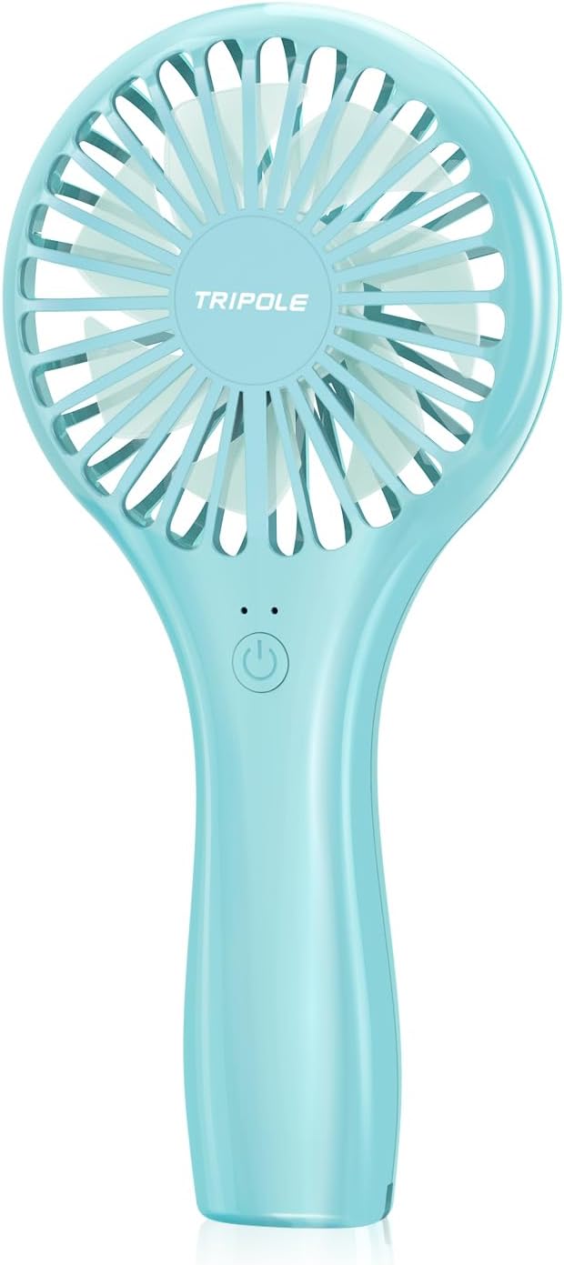 TriPole Mini Handheld Fan Battery Operated Small Personal Portable Fans Speed Adjustable USB Rechargeable Fans Cute Design Powerful Eyelash Fan for Stylish Kids Girls Women Men Indoor Outdoor Travel