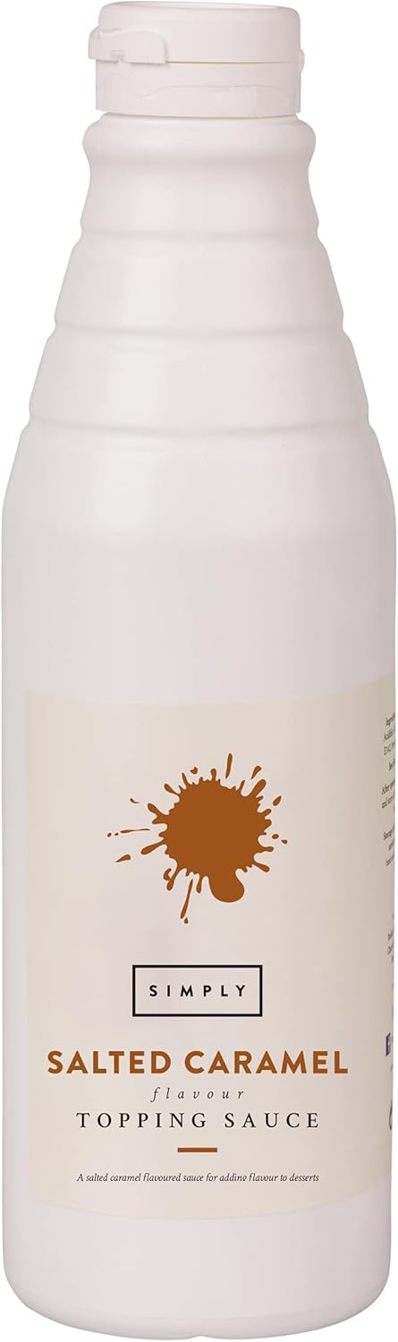 Simply Salted Caramel Topping Sauce, Ready to Use Dessert Sauce for Ice Cream, Waffles, Pancakes, Coffee & Milkshakes (1 kg)