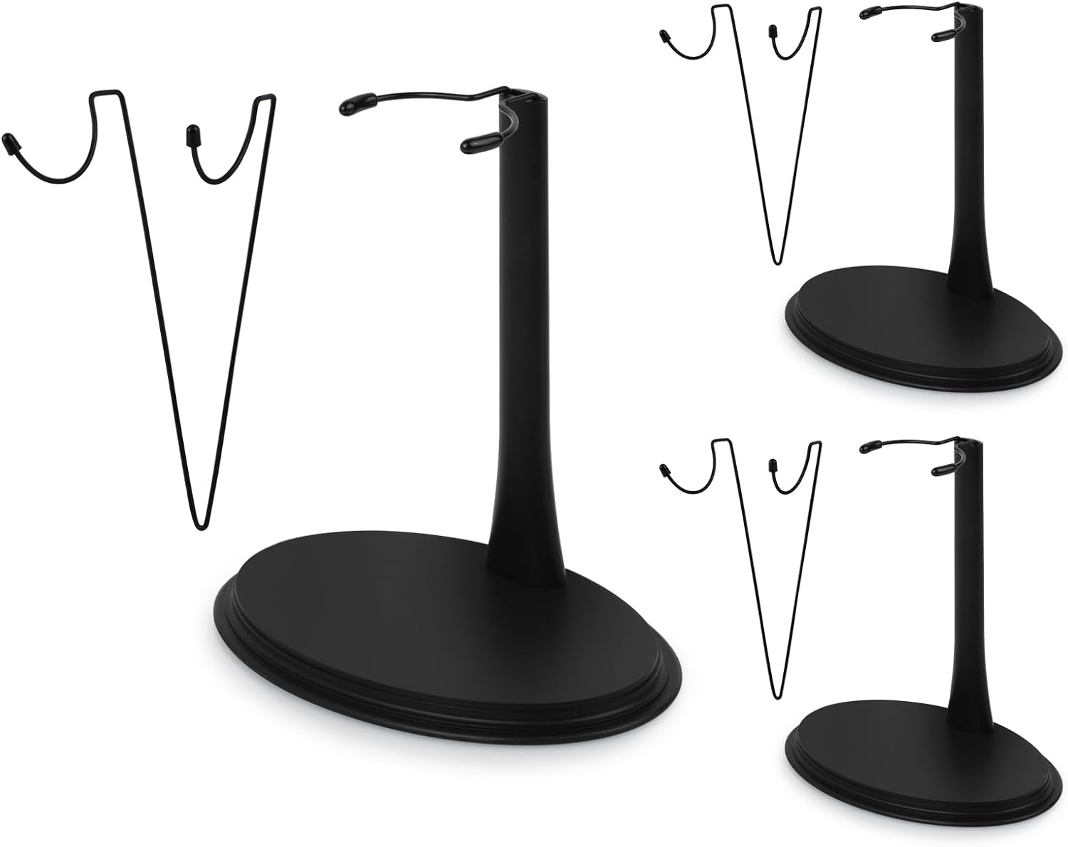 DS. DISTINCTIVE STYLE 1/6 Scale Action Figure Display Stand Set (U and C Clips) for 12 Inch Action Figure, Adjustable Height (5 to 8 Inches) (U and C Clip 3 sets)