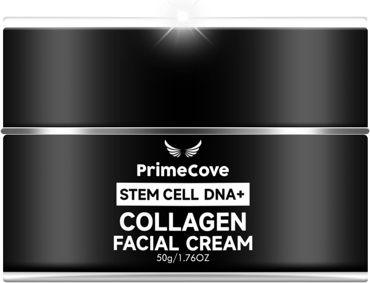 PrimeCove - Stem Cell DNA+ Collagen Facial Cream (50g) | Hydrate, Combat Aging & Soothe | Powerful Ingredients - Grape Fruit Cell Extract, Hydrolyzed Collagen & More