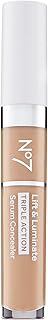No7 Lift & Luminate Triple Action Serum Concealer - Light Medium - Anti Aging Liquid Concealer Makeup for Blemishes & Dark Circles - Medium to Full Coverage Concealer for Face (8ml)