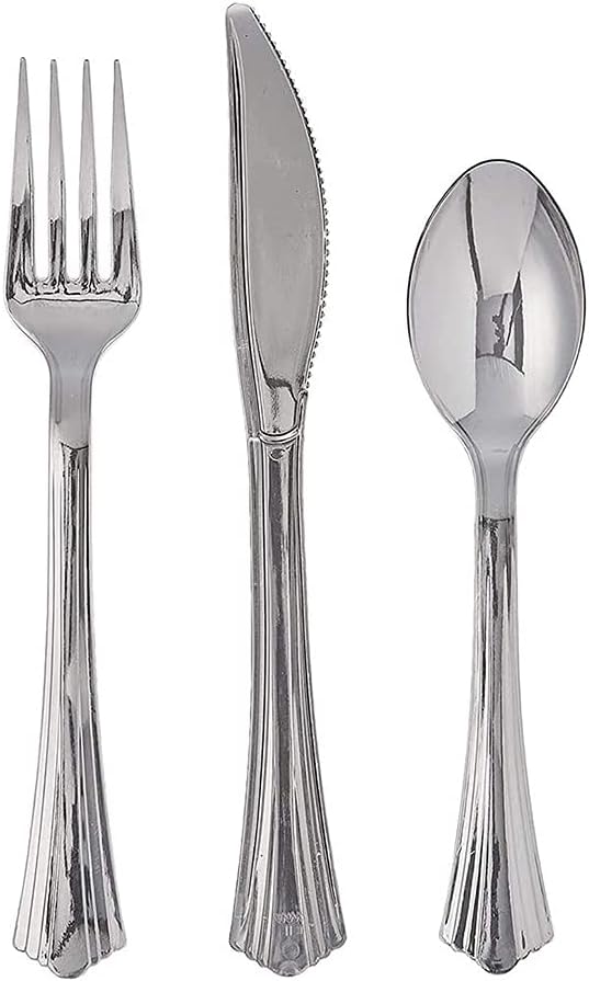 Reflections Plastic Silverware, 160 Pieces