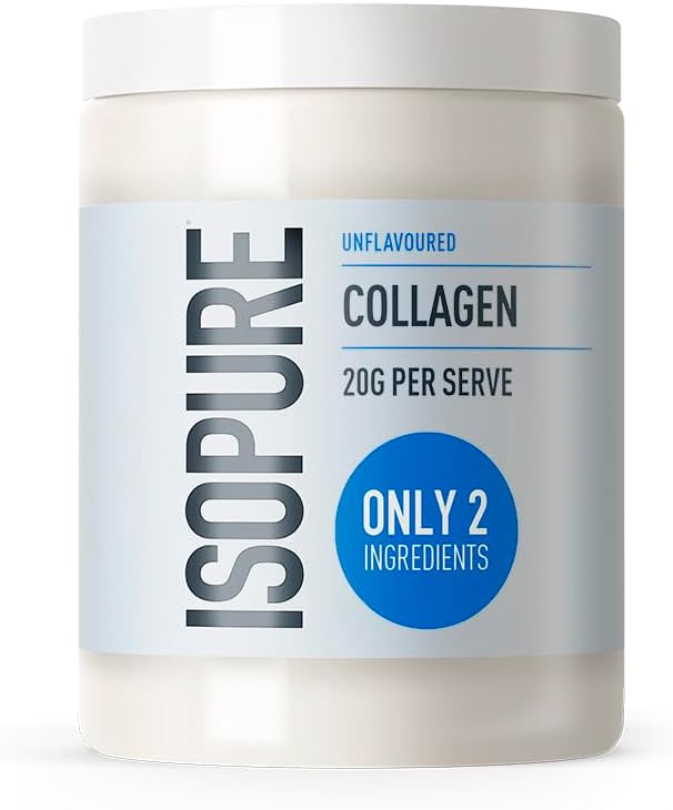 Isopure Collagen Powder Unflavoured with Vitamin C for Skin & Joint Support – 20 g Collagen per Serve, Sugar-Free, No Artificial Flavours or Sweeteners – 300 g