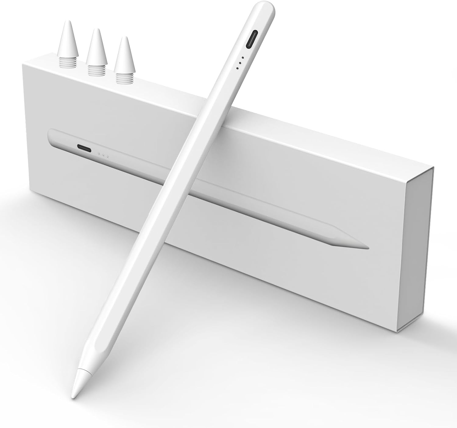 MEKO Pencil for iPad 2018-2025, 13 Minutes Fast Charging, Palm Rejection, Tilt Sensitivity, Stylus Pen Compatible with Apple iPad Pro 11"/12.9"/13", Air 3-5/M2/M3, Mini 5/6, i-Pad 6-11