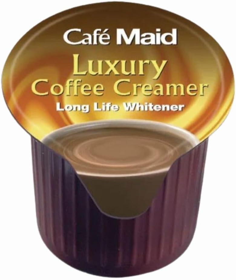 Cafe Mini Cream Pods 12ml x 100 - Single Serve UHT Luxury Coffee Creamer - Long-Life Dairy Portions - Ideal for Catering, Office & Travel Use with Welari Thank You Card | (100 Pack)