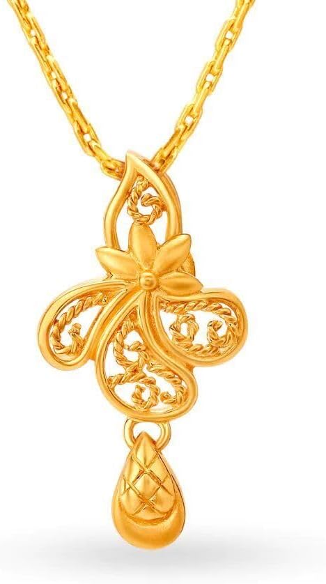 22K/18K Real Certified Fine Yellow Gold Lovely Womens Pendant