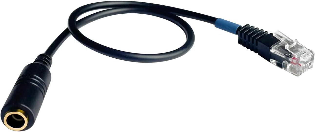 Headset Adapter Converter 3.5mm Plug to Female RJ9 Handset/Headset Plug for Ciscoo Telephone 9961 9941 7940 7941 7942 7970 7971 8841 8845 M22 (1 Pack), BLACK 3.5mm to rj9 ADAPTER