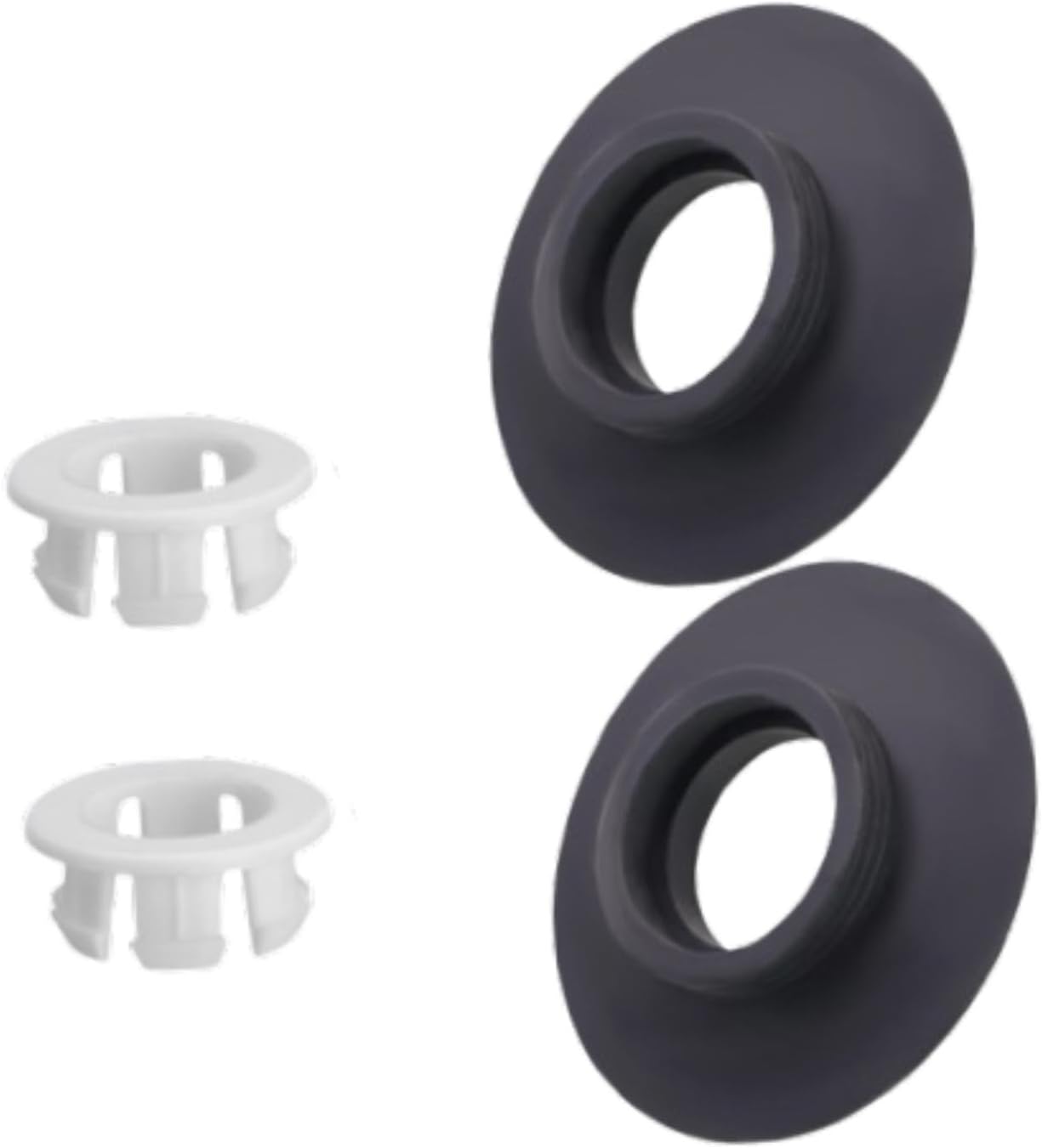 2 Set Dual Flush Valve Diaphragm Seal and Clip Replacement Part for SV92467 SV93467 2.82 inch Seal 1.22 inch Clip- Black