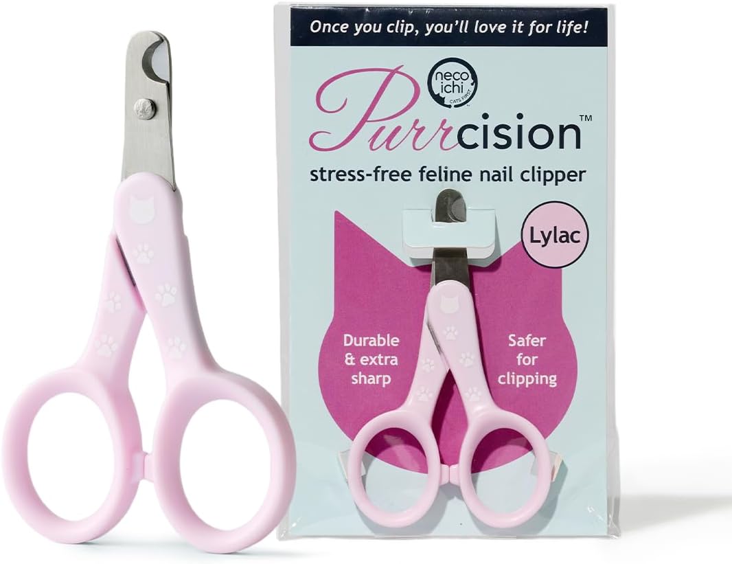 Necoichi Purrcision Stainless Steel Cat Nail Clipper, Made in Japan (Lilac)