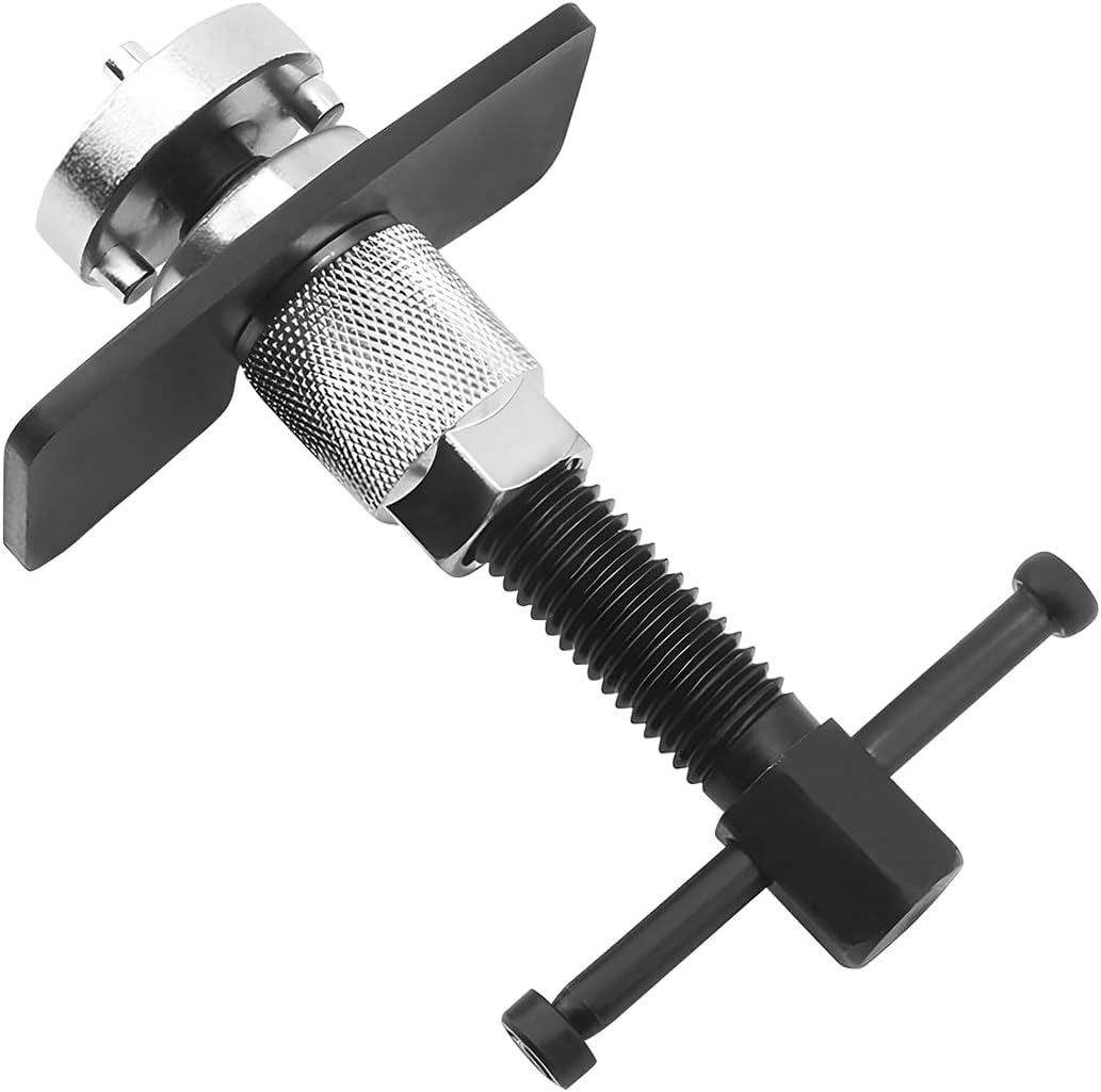 JNNJ Brake Piston Resetter Set, Brake Disc Piston Resetter Separator Tool, Piston Retractor Without Rotating Device 4-Sided Receptacle T-Handle, For Brake Pistons with & Without Turning Device