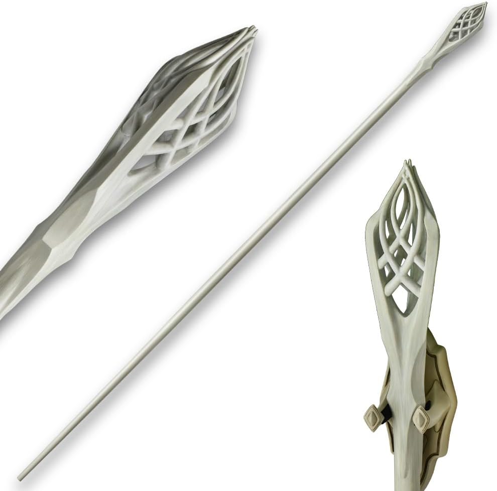 United Cutlery | Lord of The Rings Staff of Gandalf The White | Officially Licensed LOTR Movie Replica | Ethereal Design | Certificate of Authenticity | Display Plaque Included