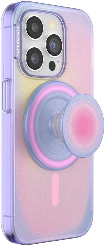 PopSockets: PopCase PlantCore for MagSafe - Plant-Based Phone Case for iPhone 15 Pro with a MagSafe Compatible PopGrip - Phone Stand and Grip with a Swappable Top - Aura