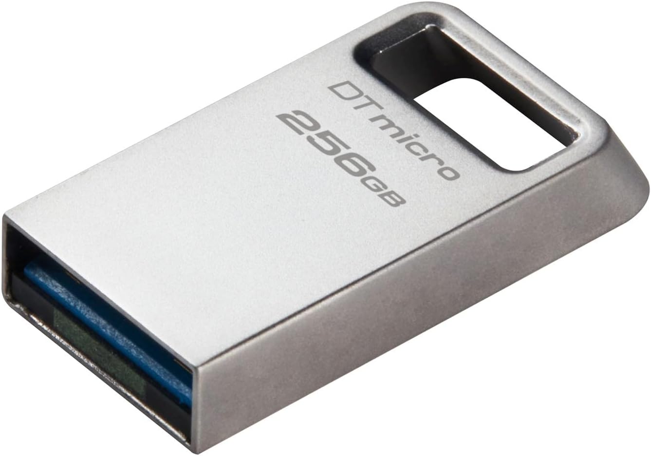 Kingston DataTraveler Micro 256GB USB Flash Drive | Ultra-Small Premium Metal Design | USB 3.2 Gen 1 | Speeds up to 200MB/s | DTMC3G2/256GB,Silver