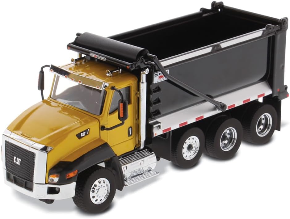 Diecast Masters 1:50 Scale Caterpillar CT660 SBFA Ox Bodies Stampede Dump Truck | Transport Series Cat Trucks & Construction Equipment Model 85668
