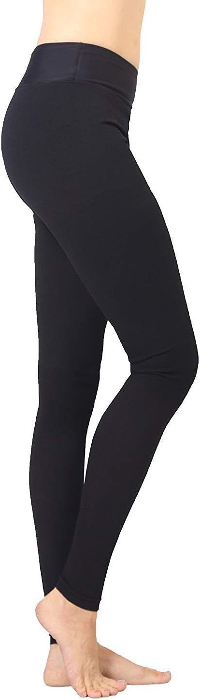 Terramed Just Think Comfort Extra Firm Footless Graduated Compression Microfiber Leggings Opaque Tights for Women (20-30 mmHg) with Control Top (Medium) Black